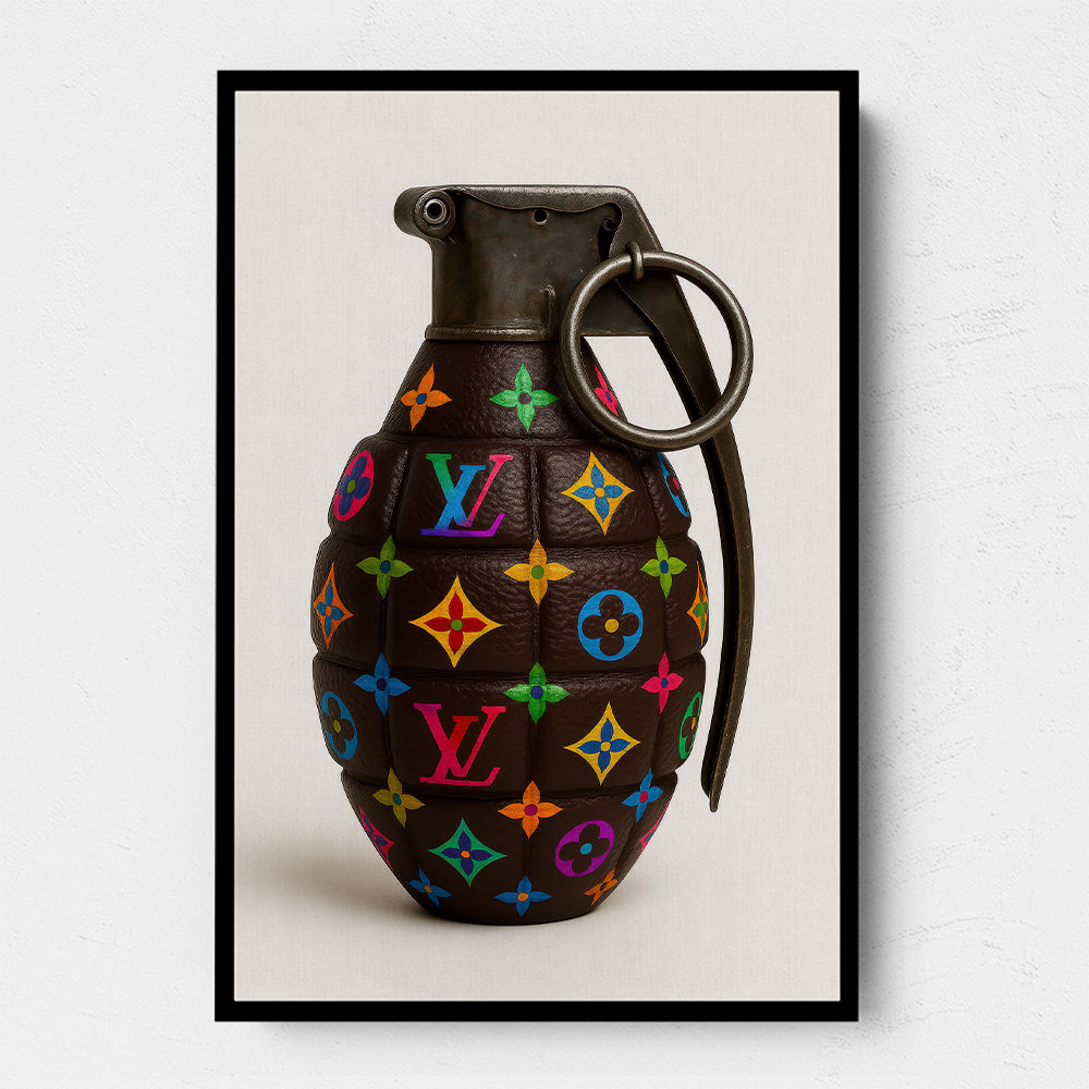 Louis Vuitton Fashion Inspired Grenade Wall Art  